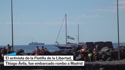 El activista Thiago Ávila, tras ser deportado por Israel: