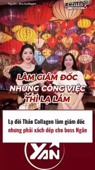 Lạ đời Thảo Collagen đi xách dép cho Boss Ngân