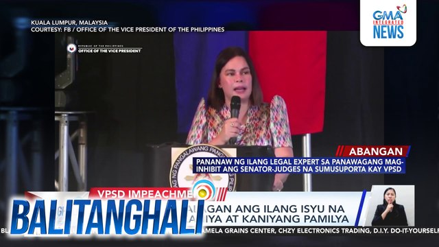 VP Duterte, pinalagan ang ilang isyu na ipinupukol sa kaniya at kaniyang pamilya | Balitanghali