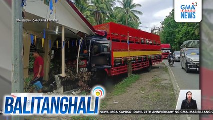 Truck, sumalpok sa bahay matapos may iwasan umanong kasalubong na sasakyan | Balitanghali