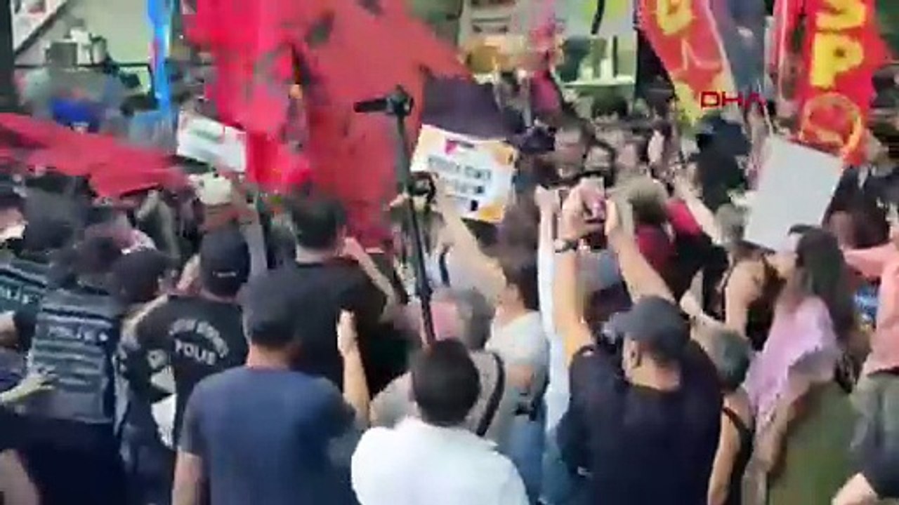 Ankara’da İsrail protestosuna polis müdahalesi: Gözaltılar var!
