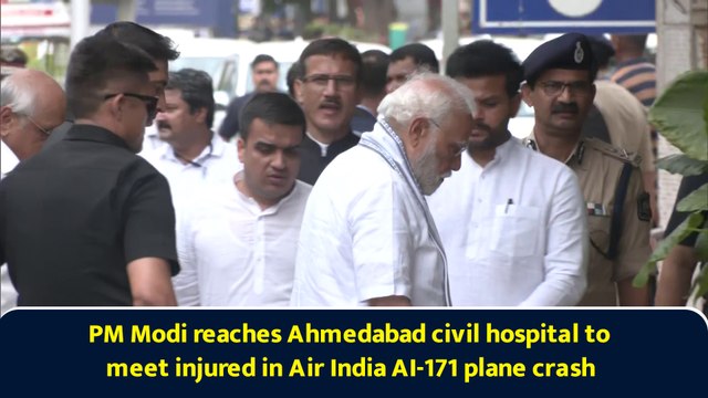 PM Modi reaches Ahmedabad civil hospital to meet injured in Air India AI-171 plane crash