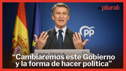 Feijóo dice que Sánchez "tiene que marcharse", pero es incapaz de presentar una moción de censura