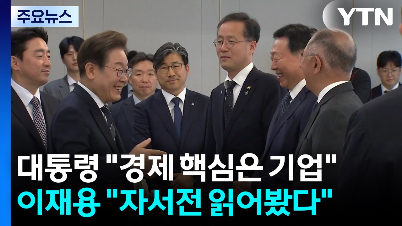 대통령 "경제 핵심은 기업"...이재용 "자서전 읽어봤다" [앵커리포트] / YTN