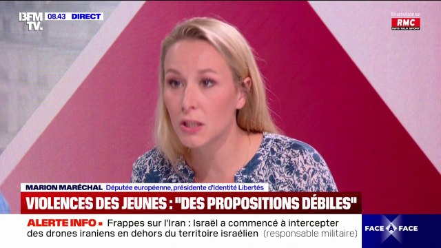 Violence des mineurs: les réponses apportées par la classe politique sont des propositions débiles pour Marion Maréchal