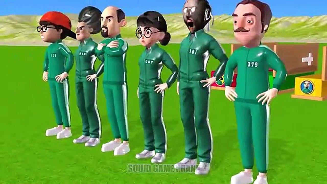 Squid Game vs Scary Teacher 3D Wooden Wheels Rolling Dalgona Candy Challenge Miss T and Granny Loser