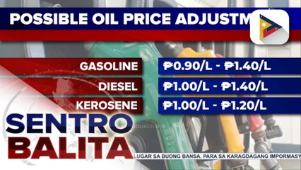 Nasa P1 taas-presyo sa mga produktong petrolyo, nakaamba sa susunod na linggo