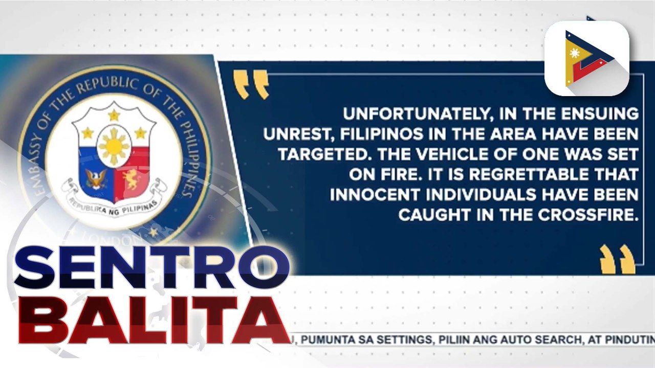Sitwasyon ng mga Pilipino sa Northern Ireland, mahigpit na binabantayan ng PH Embassy sa gitna ng racist riots