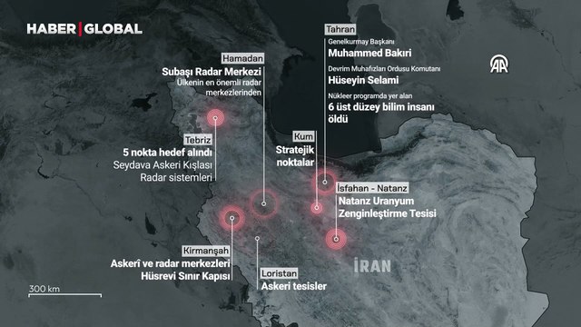 İsrail’in Aslan Pençesi operasyonunda İran'da saldırdığı stratejik noktalar