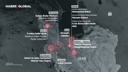 İsrail’in "Aslan Pençesi" operasyonunda İran'da saldırdığı stratejik noktalar