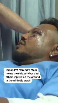 Indian Prime Minister Narendra Modi met the sole survivor and injured victims of the Air India plane crash at a hospital in the country's western city of Ahmedabad.