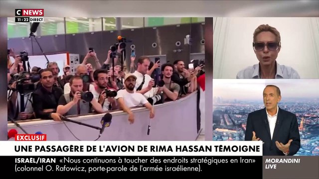 EXCLU - Une passagère présente dans l’avion qui ramenait Rima Hassan en France témoigne dans « Morandini Live » sur CNews