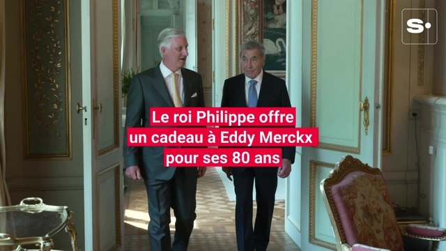 Le roi Philippe offre un cadeau à Eddy Merckx pour ses 80 ans