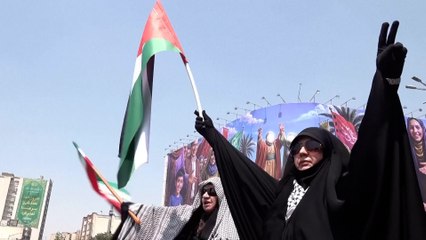 Cientos de personas se reúnen en Teherán para protestar por los ataques israelíes y pedir venganza