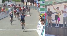 Cyclisme - Tour Féminin International des Pyrénées 2025 - L'arrivée et la cérémonie de la 1ère étape... Ally Wollaston rafle tout !