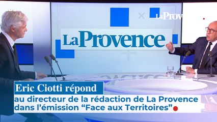 Le député Eric Ciotti dans l'émission Face aux Territoires sur TV5 Monde