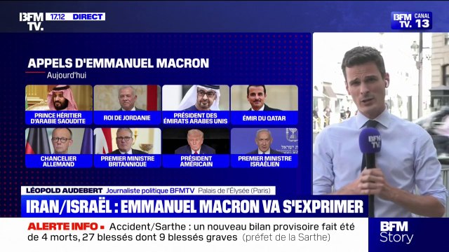 Frappes israéliennes en Iran: Emmanuel Macron donnera une conférence de presse en fin de journée