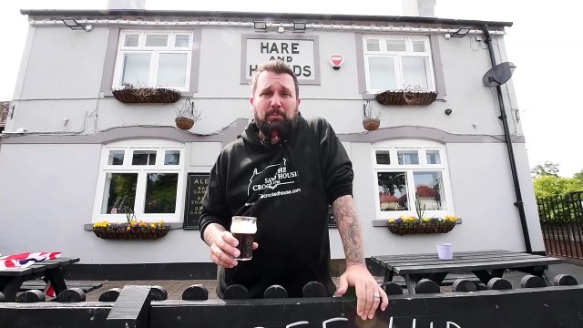 Dale Harvey pops into the Hare and Hound pub, Stourbridge during his Great British Pub Crawl