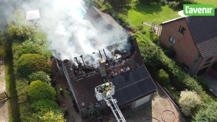 Un incendie ravage une maison de Boninne