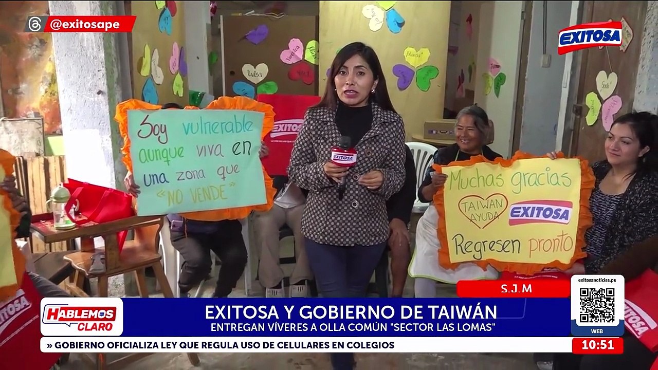 Exitosa y Gobierno de Taiwán entregan vívires a olla común de San Juan de Miraflores