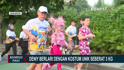 Unik! Cerita Pelari Asal Semarang Ikut Fun Run dengan Kostum Seberat 3 KG