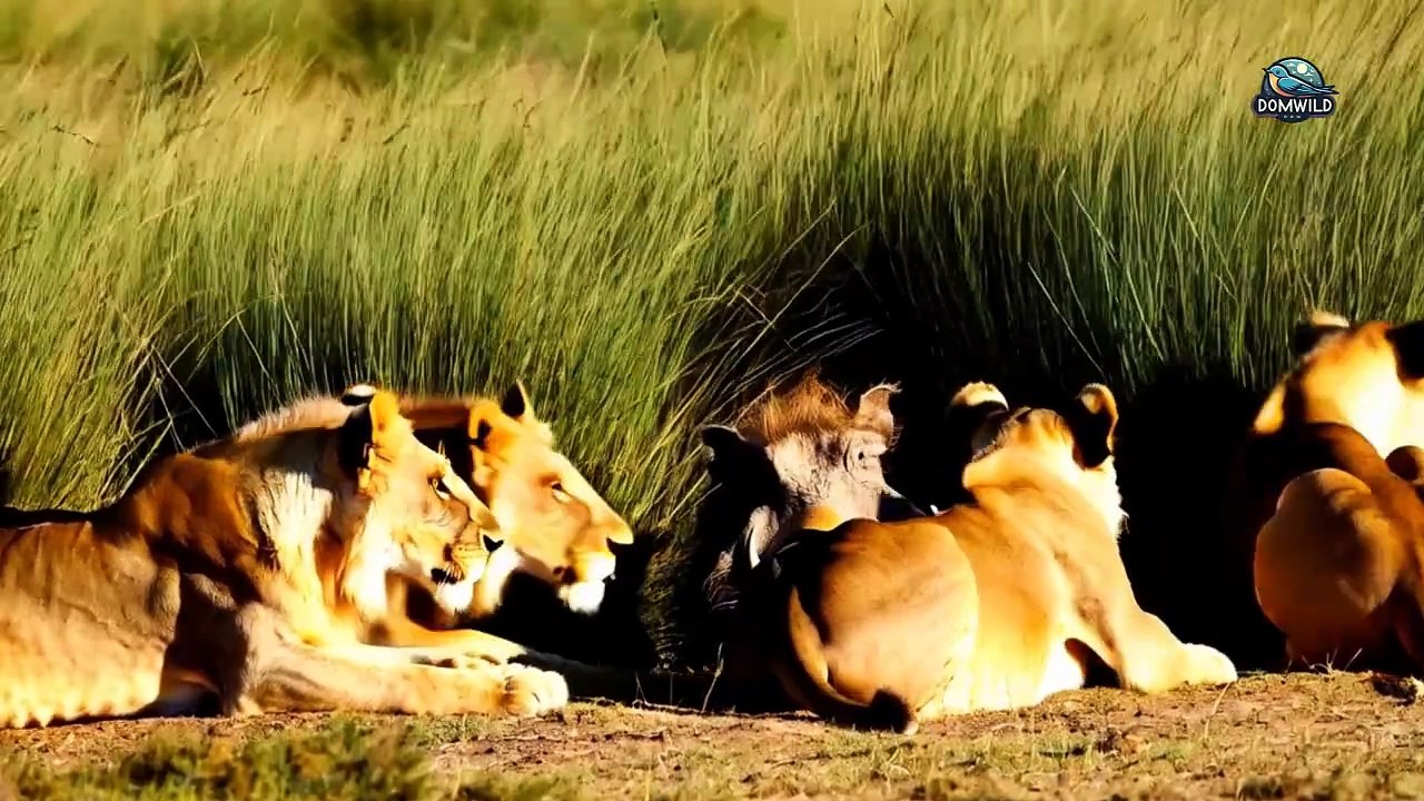 Savanna Pursuit Lions vs. Warthog
