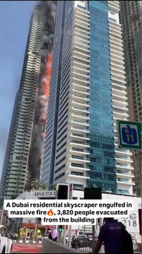 Les images de l'incendie spectaculaire d'un des plus haut buildings de Dubaï : Les pompiers ont lutté pendant 24 heures contre le sinistre qui, n’a fait aucune victime