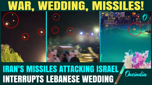 Iran’s Missiles Crash Lebanese Wedding Near Israel Border | Guests Film Missiles in Viral Video