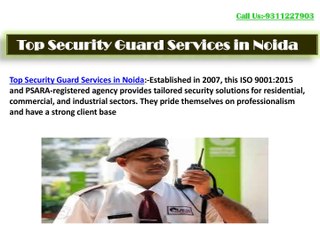 Top Security Guard Services in Noida