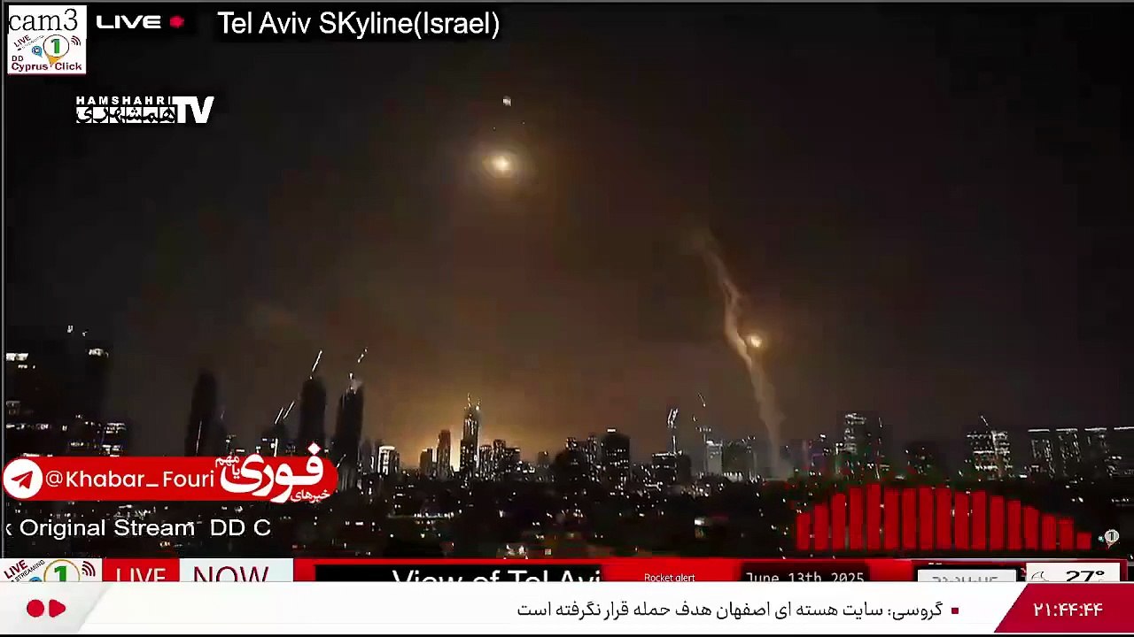 Irán ataca Israel: los videos de los impresionantes impactos en Tel Aviv