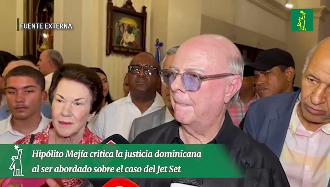 Hipólito Mejía critica la justicia dominicana al ser abordado sobre el caso del Jet Set