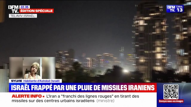C'est la première fois en 21 ans que je vois des tirs pareils : Sylvie, habitante d'Ashdod, au sud de Tel-Aviv, raconte la riposte iranienne sur Israël