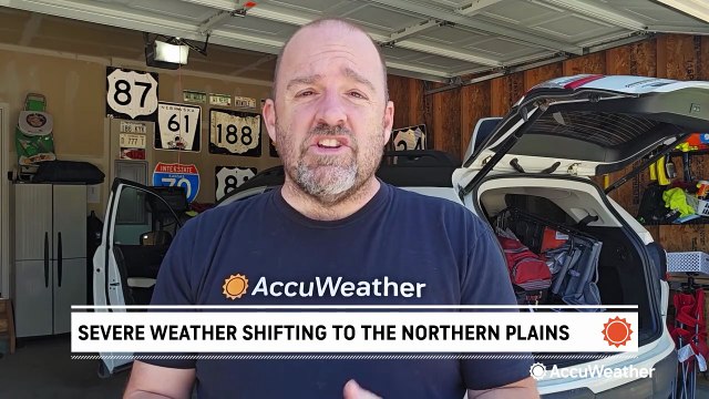 Severe weather threat shifting towards north-central US