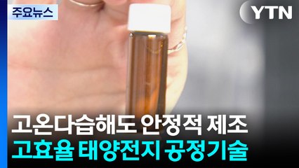 고온다습한 날씨에도 안정적인 제조...고효율 태양전지 공정 기술 / YTN