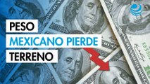 Peso mexicano pierde terreno ante el dólar en la sesión, pero avanza en la semana