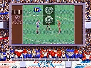 International Superstar Soccer Deluxe (SNES) CPU VS CPU Mode