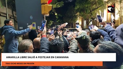 Amarilla libre salió a festejar en caravana
