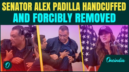 Humiliated in Public: Senator Padilla Handcuffed, Dragged from Kristi Noem’s LA Event in Trump’s USA