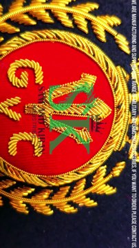 Hand Made Embroidery Bullion Badges, Gold Anchor Patch with Crown Bullion Blazer Badge