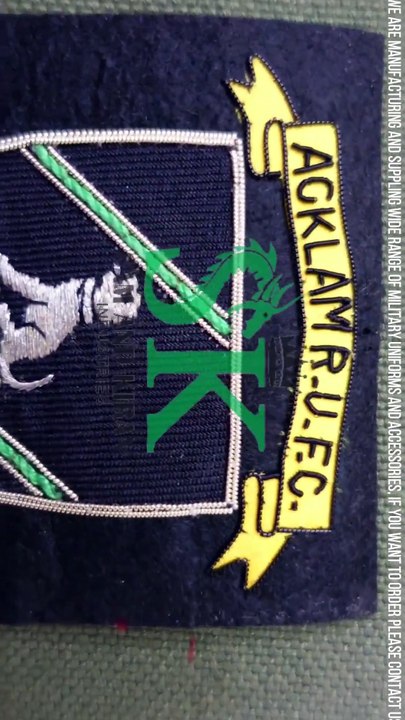 Acklam Rugby Club Patch, EMBROIDERY PATCHES, Pakistan Patches Suppliers