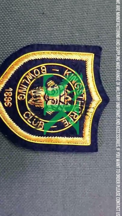 Kingsthorpe Bowling Club 1896 Antique Vintage Embroidered Patch, Custom Fabric Embroidered Badges