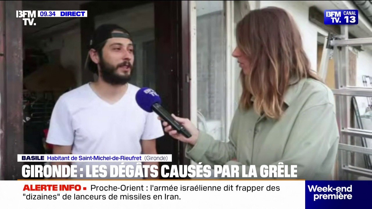 "Je n'avais jamais vu autant de grêle": cet habitant de Saint-Michel-de-Rieufret en Gironde témoigne de la violence des orages qui ont frappé le département