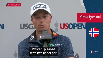 Hovland 'exhausted' after impressive U.S. Open second round