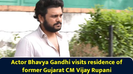 Actor Bhavya Gandhi visits residence of former Gujarat CM Vijay Rupani
