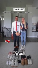 This couple was jumping while putting on the shoes❤️ #shorts