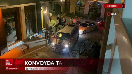 Eskişehir'de düğün konvoyunda tansiyon yükseldi