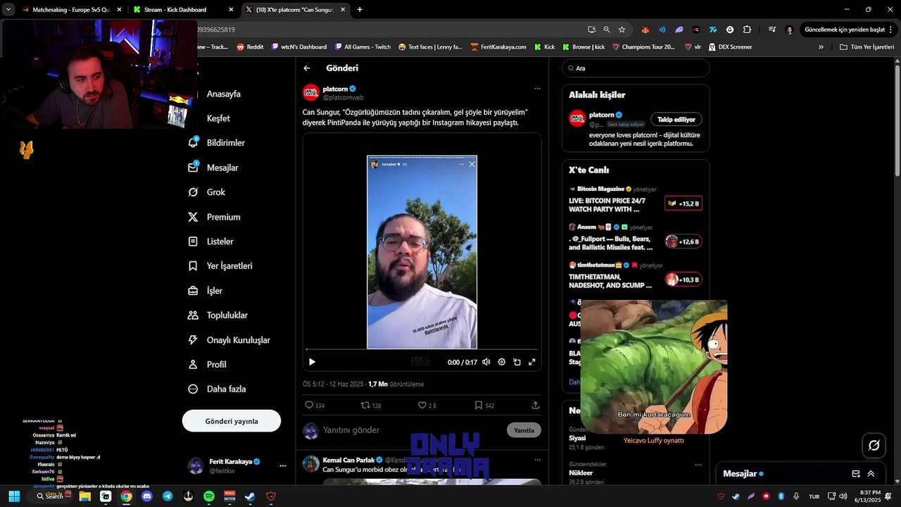 wtcN, gözaltındayken Can Sungur ve PintiPanda'nın "Şu özgürlüğümüzün tadını çıkaralım" dediği yürüyüş paylaşımı hakkında konuştu.