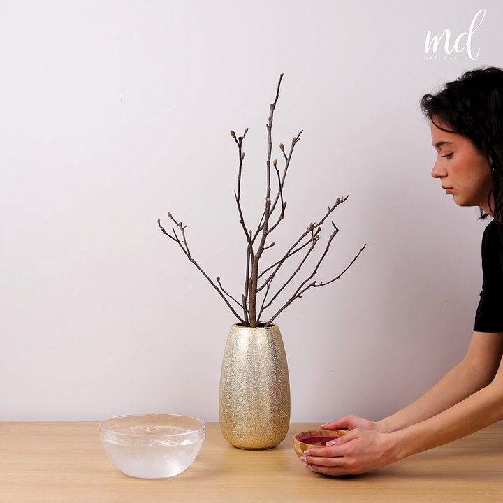 Easy DIY candle flower tree! 🌹✨