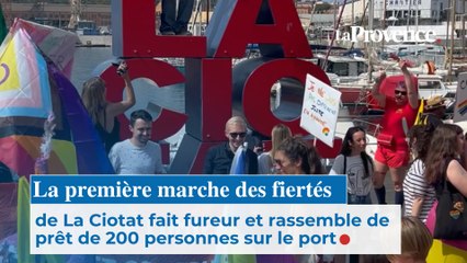 Plus de 200 personnes réunies sur le port de La Ciotat pour sa première marche des fiertés