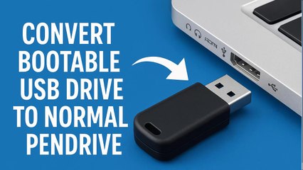 How To Restore bootable USB flash drive to normal ✅